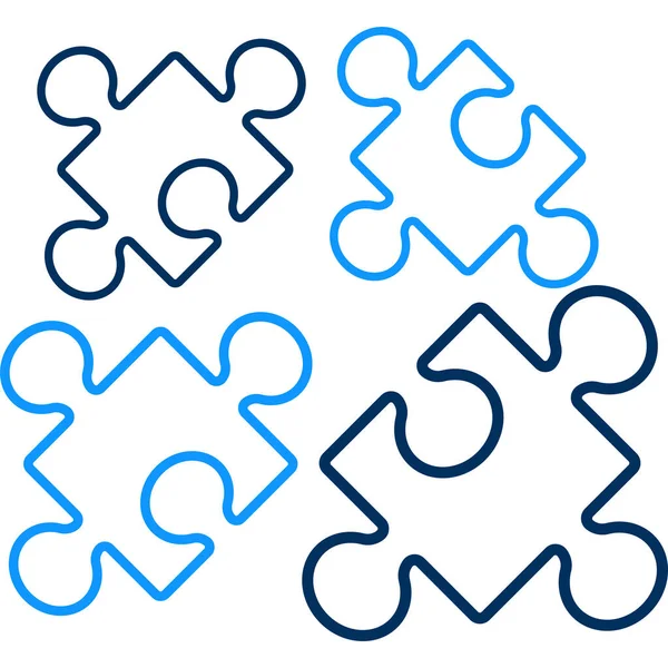 Puzzels Icoon Modern Eenvoudig Vector Illustratie — Stockvector