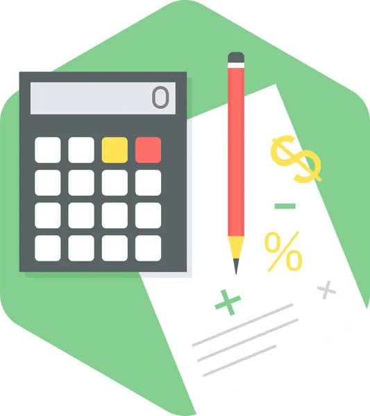 Business Calculation Vector Icon Modern Simple Vector Illustration — Stock Vector