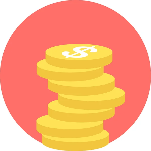 Coins Vector Icon Modern Simple Vector Illustration — Stock Vector