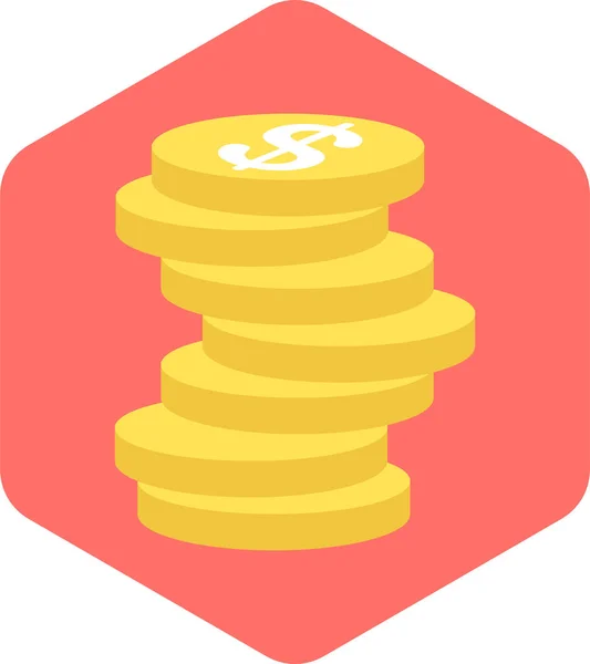 Coins Vector Icon Modern Simple Vector Illustration — Stock Vector