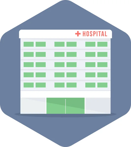 Hospital Icono Vectorial Moderna Ilustración Simple Vector — Archivo Imágenes Vectoriales