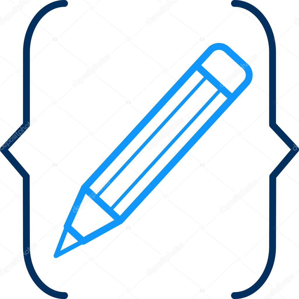 pencil vector icon on a white background