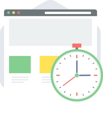 Zaman vektör simgesini yükle modern basit vektör illüstrasyonu 