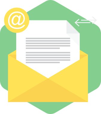 E- posta vektör simgesi modern basit vektör illüstrasyonu 