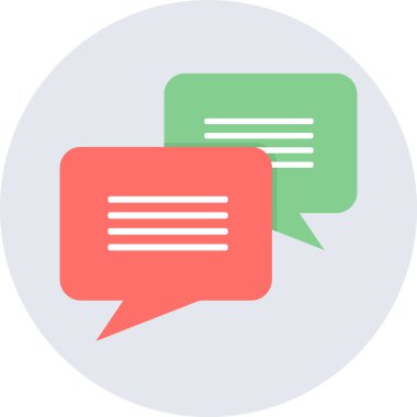 İleti simgesi modern ve basit, vektör illüstrasyonu 