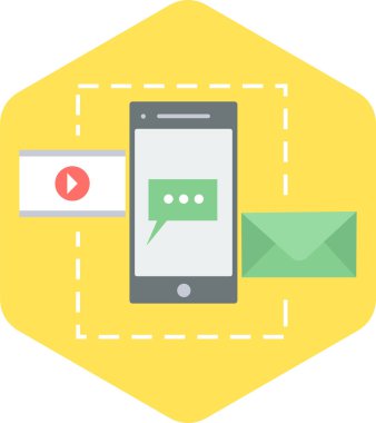 Mobil İletişim vektörü simgesi modern basit vektör illüstrasyonu 