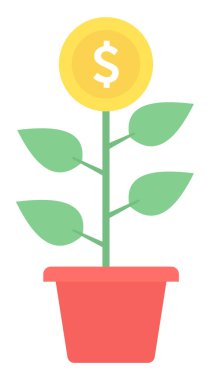 Para ikonu modern ve basit, vektör illüstrasyonu yapıyor 