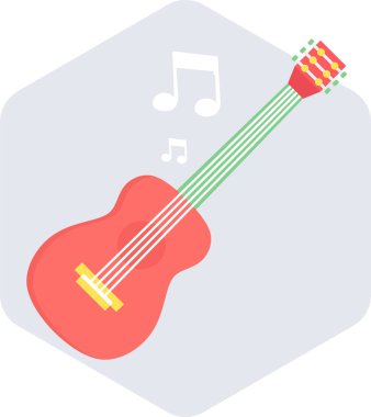 Müzik simgesi modern ve basit, vektör illüstrasyonu 