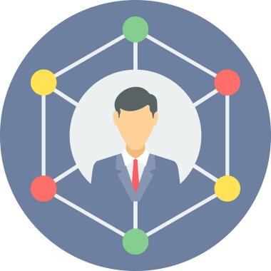 Ağ simgesi modern ve basit, vektör illüstrasyonu 