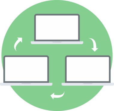 Ağ simgesi modern ve basit, vektör illüstrasyonu 