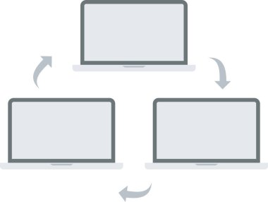Ağ simgesi modern ve basit, vektör illüstrasyonu 