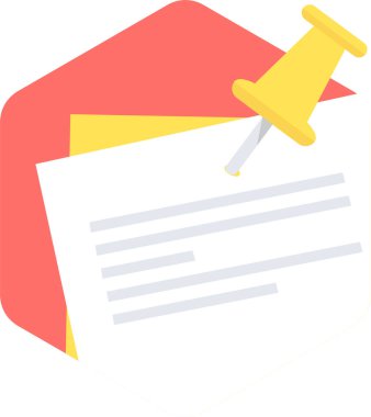 Not simgesi modern ve basit, vektör illüstrasyonu 