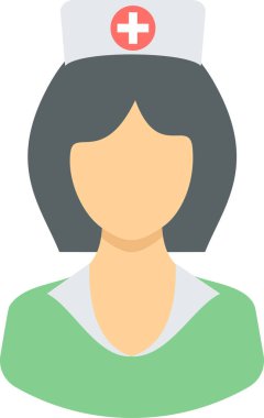 Hemşire vektör simgesi modern basit vektör çizimi 