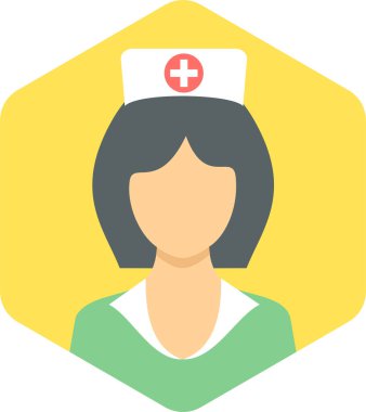 Hemşire vektör simgesi modern basit vektör çizimi 