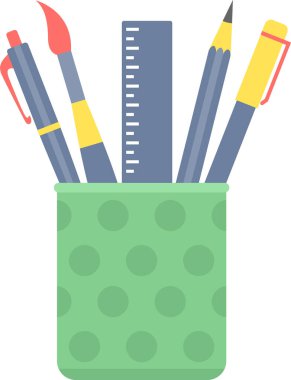 Kalem kutusu vektör simgesi modern basit vektör illüstrasyonu 