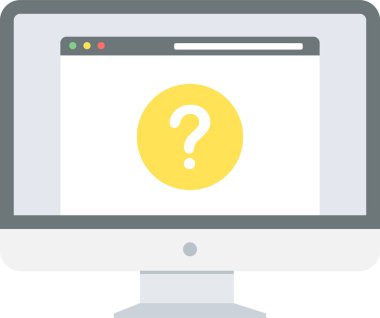 Sorgu vektör simgesi modern basit vektör illüstrasyonu 