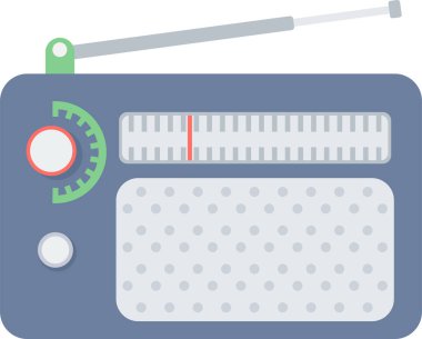 Radyo vektör simgesi modern basit vektör illüstrasyonu 