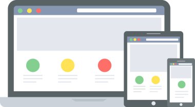 Tepkili tasarım vektör simgesi modern basit vektör illüstrasyonu 
