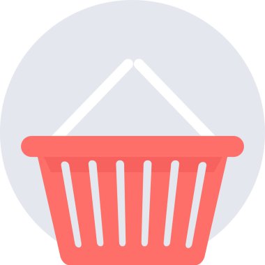 Alışveriş arabası simgesi modern ve basit, vektör illüstrasyonu 