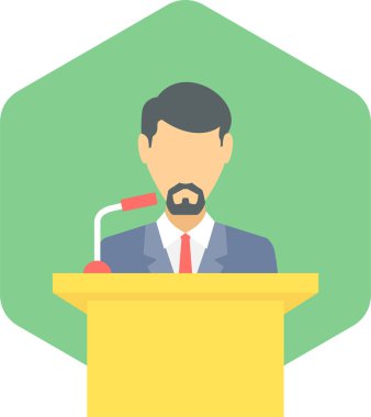 Konuşma simgesi modern ve basit, vektör illüstrasyonu 