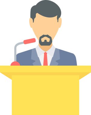 Konuşma simgesi modern ve basit, vektör illüstrasyonu 