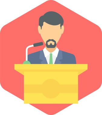 Konuşma simgesi modern ve basit, vektör illüstrasyonu 