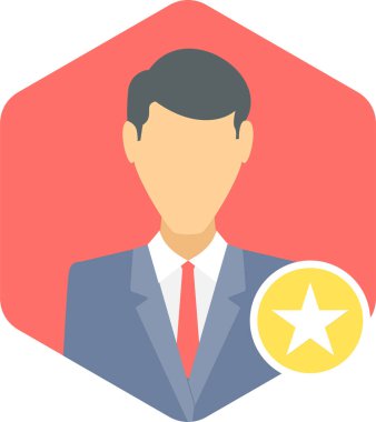 Yıldız Çalışan simgesi modern ve basit, vektör illüstrasyonu 