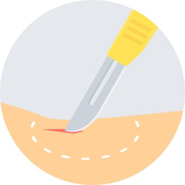 Cerrahi vektör simgesi modern basit vektör çizimi 