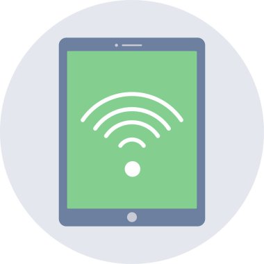 Tablet Wi-Fi vektör simgesi modern basit vektör illüstrasyonu 