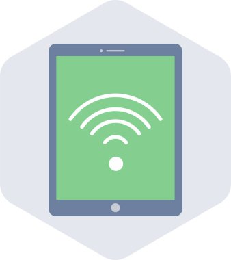 Tablet Wi-Fi vektör simgesi modern basit vektör illüstrasyonu 