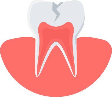 Diş Deliği vektör simgesi modern basit vektör illüstrasyonu 