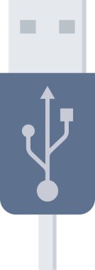 USB vektör simgesi modern basit vektör illüstrasyonu 