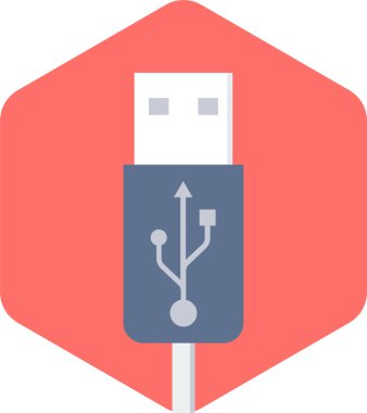USB vektör simgesi modern basit vektör illüstrasyonu 