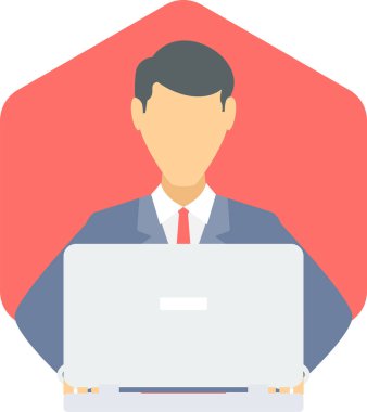 Çalışan Adam vektör simgesi modern basit vektör illüstrasyonu 