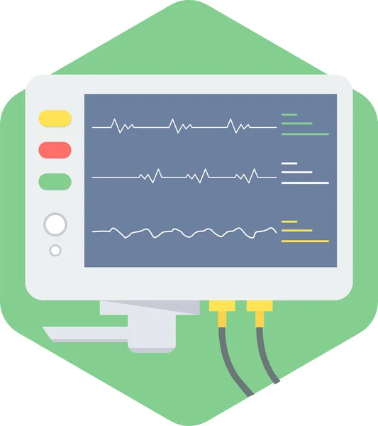 Monitor Médico Icono Vectorial Moderno Simple Ilustración Vectorial — Vector de stock