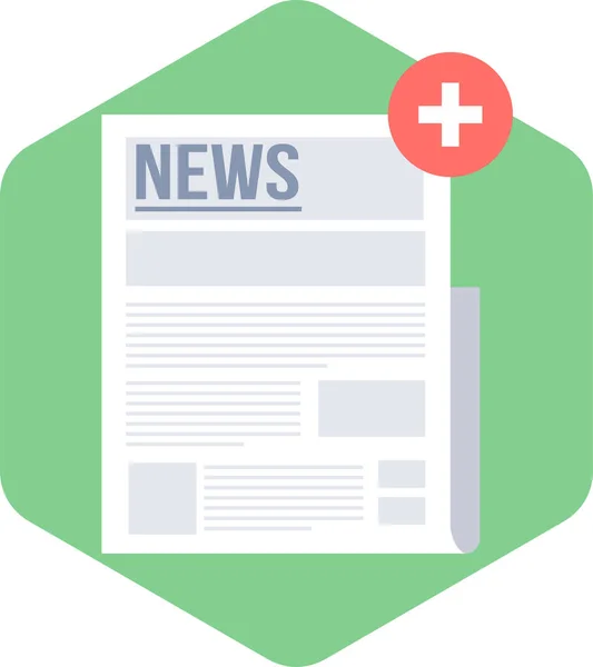 Noticias Médicas Icono Vectorial Moderna Ilustración Simple Vector — Vector de stock