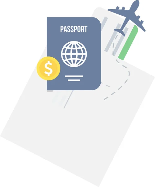 Paszport Wektor Ikona Nowoczesny Prosty Wektor Ilustracja — Wektor stockowy
