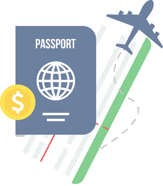 Icône Vectorielle Passeport Illustration Vectorielle Simple Moderne — Image vectorielle