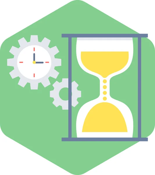 Time Management Vektor Ikon Modern Egyszerű Vektor Illusztráció — Stock Vector