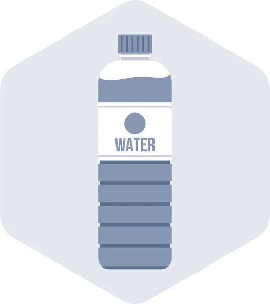 Пляшка Води Векторна Ікона Сучасна Проста Векторна Ілюстрація — стоковий вектор