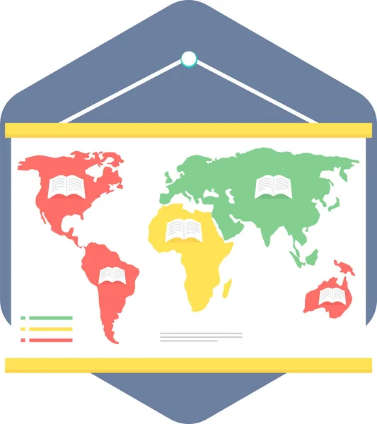 Mundo Mapa Vetor Ícone Moderno Simples Vetor Ilustração — Vetor de Stock