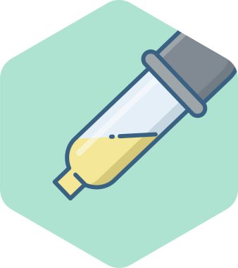 pipette simgesi modern ve basit, vektör illüstrasyonu 