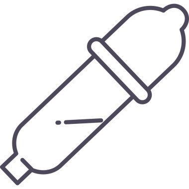 pipette simgesi modern ve basit, vektör illüstrasyonu 