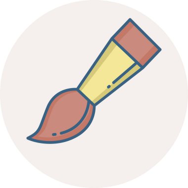 boya fırçası simgesi modern ve basit, vektör illüstrasyonu 