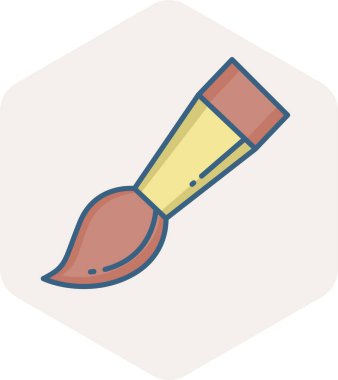 boya fırçası simgesi modern ve basit, vektör illüstrasyonu 