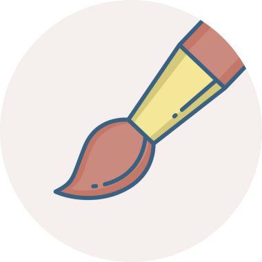 boya fırçası simgesi modern ve basit, vektör illüstrasyonu 