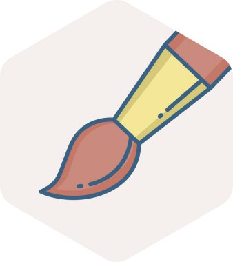 boya fırçası simgesi modern ve basit, vektör illüstrasyonu 