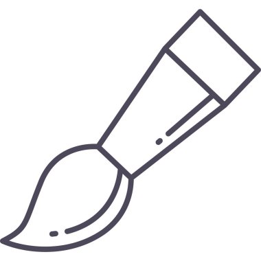 boya fırçası simgesi modern ve basit, vektör illüstrasyonu 