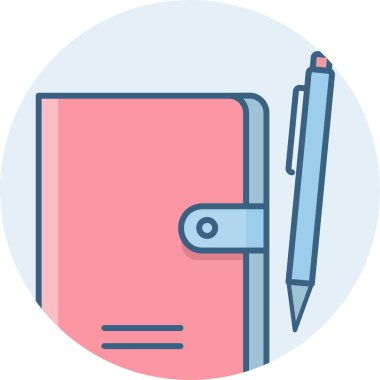 dizüstü bilgisayar ve kalem simgesi modern ve basit, vektör illüstrasyonu 