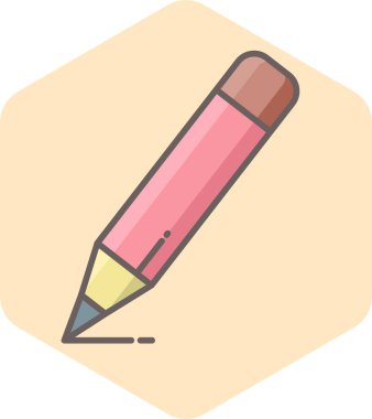 Kalem simgesi modern ve basit, vektör illüstrasyonu 